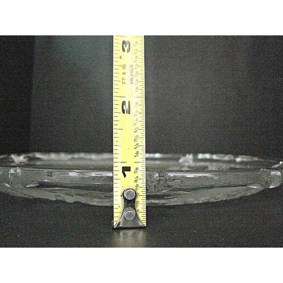 Mikasa Crystal Angel Plate Serving Dish Holidays Stars Trees 8" Retired Pattern - Picture 9 of 11